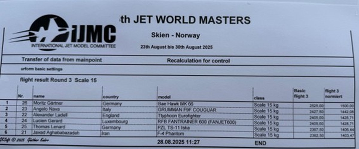 flight result Round 1 basic